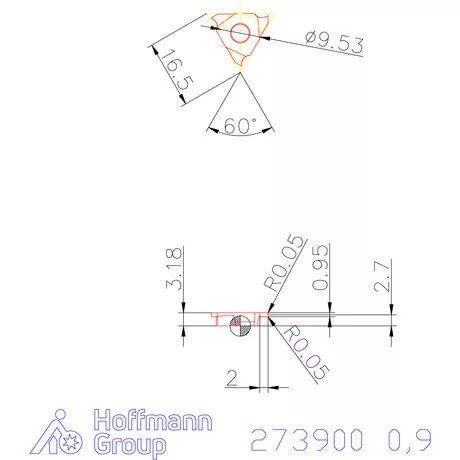 Garant Beszúró lapka jobbos 0,9 mm