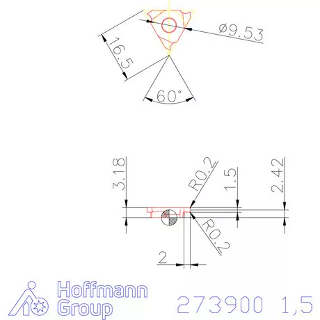 Garant Beszúró lapka jobbos 1,5 mm