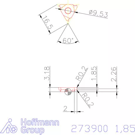 Garant Beszúró lapka jobbos 1,85 mm