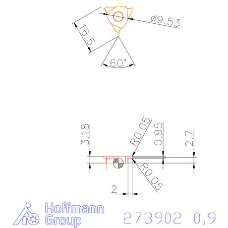 Garant Beszúró lapka jobbos 0,9 mm