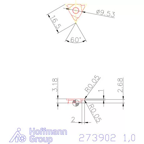 Garant Beszúró lapka jobbos 1,0 mm