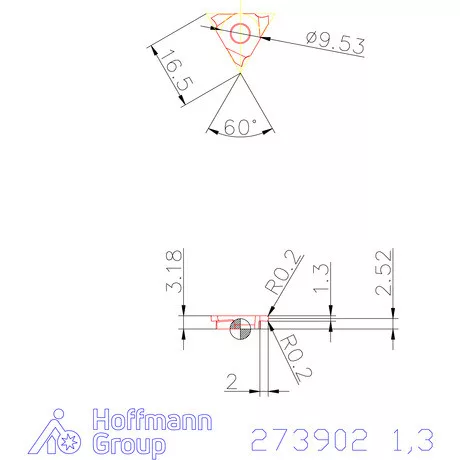 Garant Beszúró lapka jobbos 1,3 mm