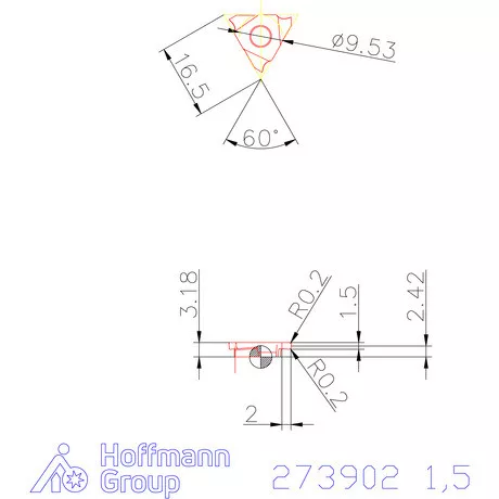 Garant Beszúró lapka jobbos 1,5 mm