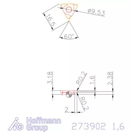 Garant Beszúró lapka jobbos 1,6 mm