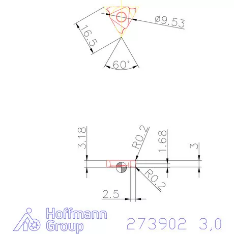 Garant Beszúró lapka jobbos 3,0 mm