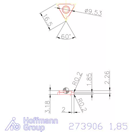 Garant Beszúró lapka balos 1,85 mm