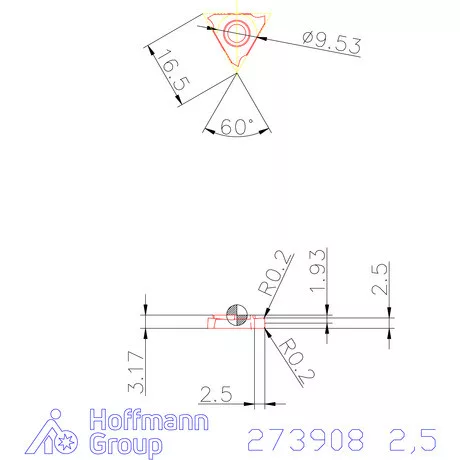 Garant Beszúró lapka balos 2,5 mm