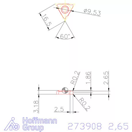 Garant Beszúró lapka balos 2,65 mm