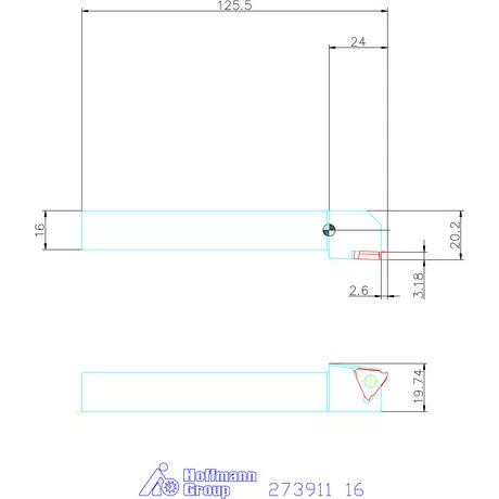Garant Beszúró esztergakés 16 mm