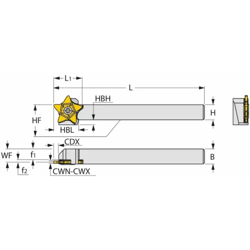 Iscar PENTACUT PCH 24-34 késszár 20/24 mm