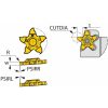 Iscar PENTACUT 17 N-P forgácsoló betétek balos 1,2/17 mm
