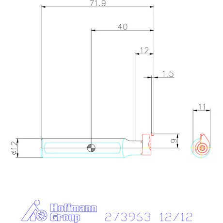 Garant Furatkés acél 12/12 mm