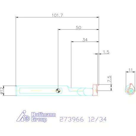 Garant Furatkés HM kerek 12/34 mm