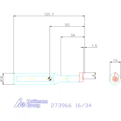 Garant Furatkés HM kerek 16/34 mm
