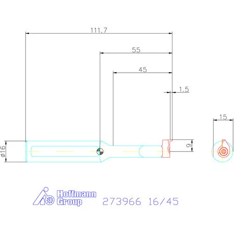 Garant Furatkés HM kerek 16/45 mm
