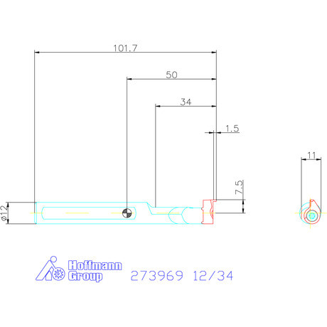 Garant Furatkés HM elliptikus 12/34 mm