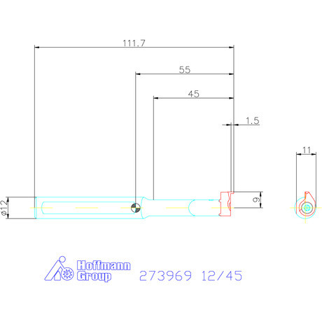 Garant Furatkés HM elliptikus 12/45 mm
