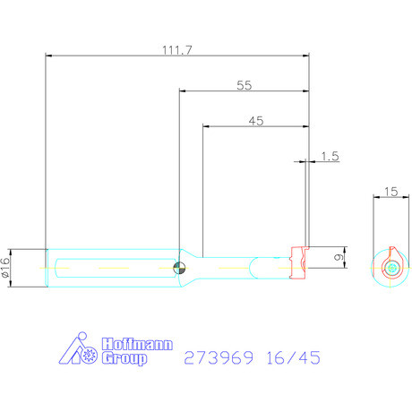 Garant Furatkés HM elliptikus 16/45 mm
