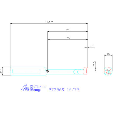 Garant Furatkés HM elliptikus 16/75 mm