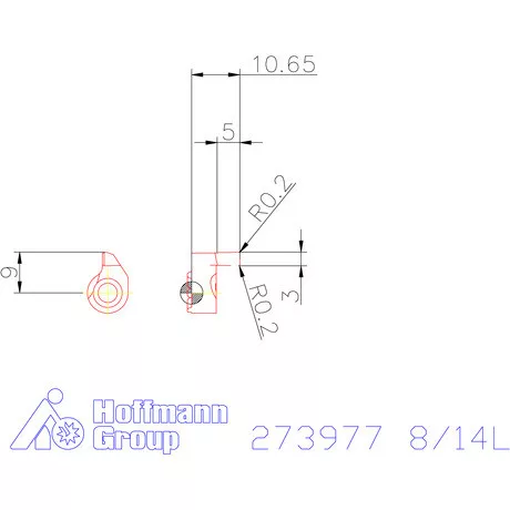 Garant Négyszög profilú váltólapka 8/14L mm