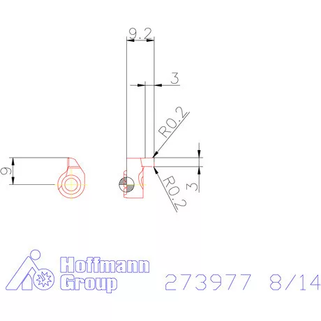 Garant Négyszög profilú váltólapka 8/14 mm