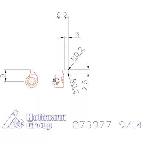 Garant Négyszög profilú váltólapka 9/14 mm