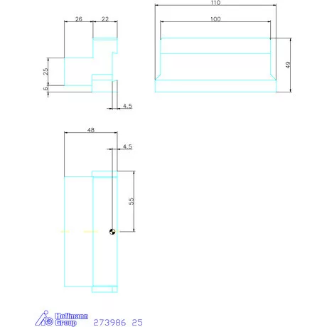 Garant Alaptartó levehető szárral 25 mm