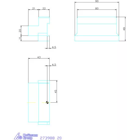 Garant Alaptartó levehető szárral 20 mm