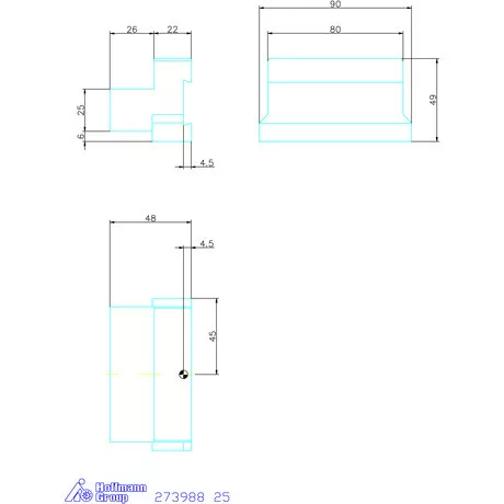 Garant Alaptartó levehető szárral 25 mm
