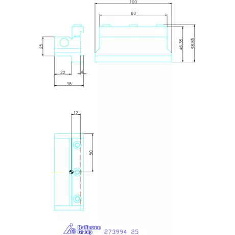 Garant Alaptartó levehető szárral 25 mm