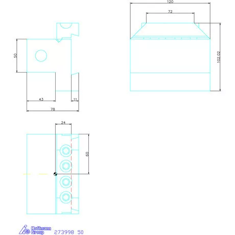 Garant Alaptartó levehető szárral 50 mm