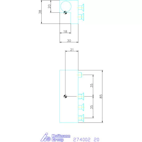 Garant Medium / Medium-Plus tartó 20 mm