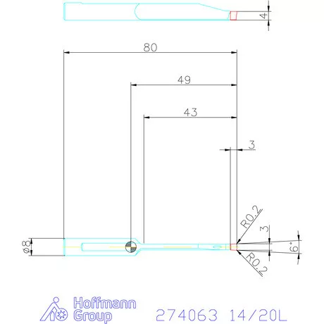 Garant Keményfém betétek axiális beszúráshoz balos 14/20L mm