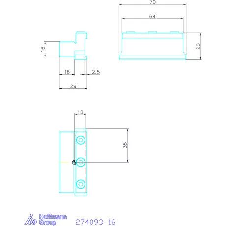 Garant Eco alaptartó levehető szorítólappal 16 mm