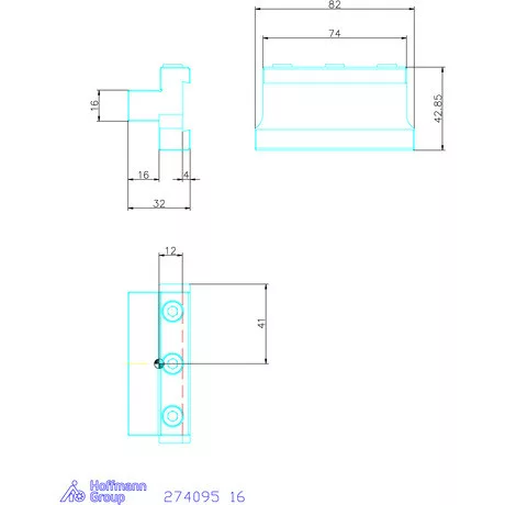 Garant Eco alaptartó levehető szorítólappal 16 mm