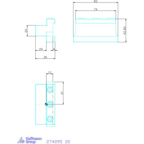 Garant Eco alaptartó levehető szorítólappal 20 mm