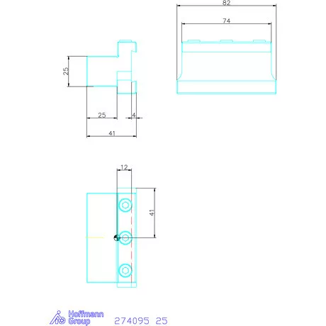 Garant Eco alaptartó levehető szorítólappal 25 mm