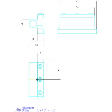 Garant Eco alaptartó levehető szorítólappal 20 mm
