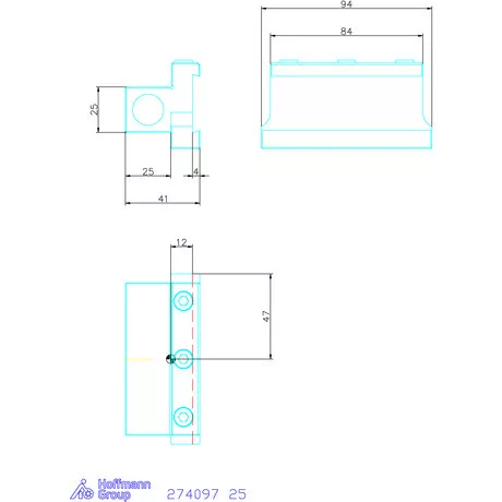 Garant Eco alaptartó levehető szorítólappal 25 mm