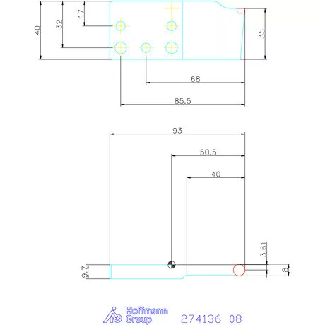 Garant Medium / Medium-Plus radiális lapkatartó 08 mm