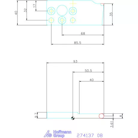 Garant Medium / Medium-Plus radiális lapkatartó 08 mm