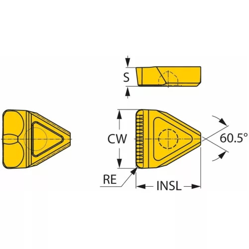 Iscar DOVEIQGRIP TIGER-IQ forgácsoló betétek 12 mm