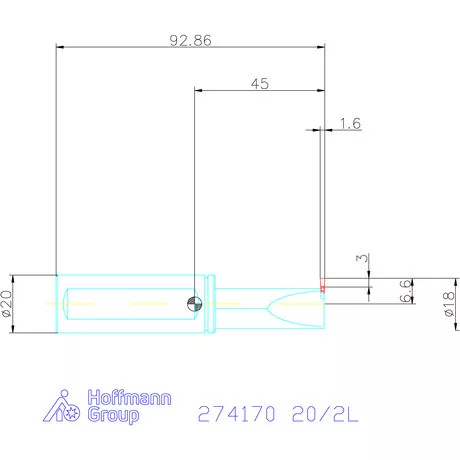 Garant Furatkés beszúró esztergáláshoz 20/2L