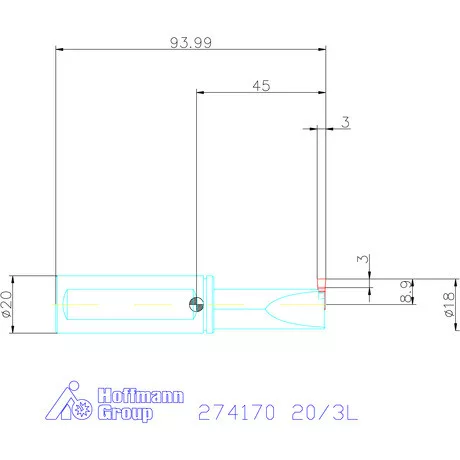 Garant Furatkés beszúró esztergáláshoz 20/3L