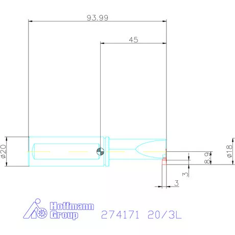 Garant Furatkés beszúró esztergáláshoz 20/3L