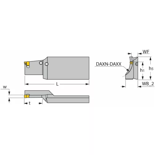 Iscar TANGGRIP TNFFA-IQ axiális beszúró késtartó megerősített 65-80 mm