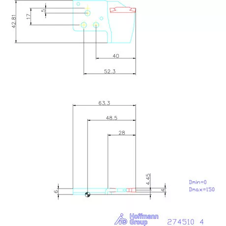 Garant Vario plus Eco lapkatartó egyenes 4 mm