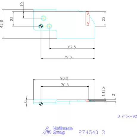 Vario plus Eco Y lapkatartó  3 mm