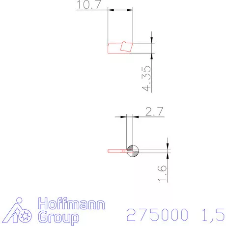 Garant Beszúró lapka egyenes 1,5 mm