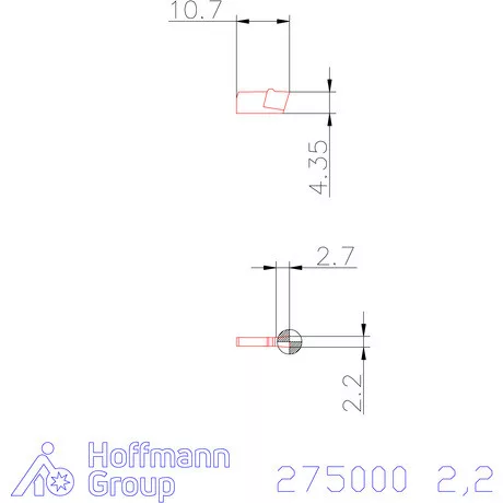 Garant Beszúró lapka egyenes 2,2 mm
